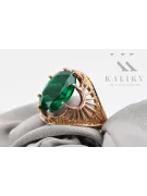 Original Vintage 14K Rose Gold Emerald Ring Vintage Jewlery vrc003r